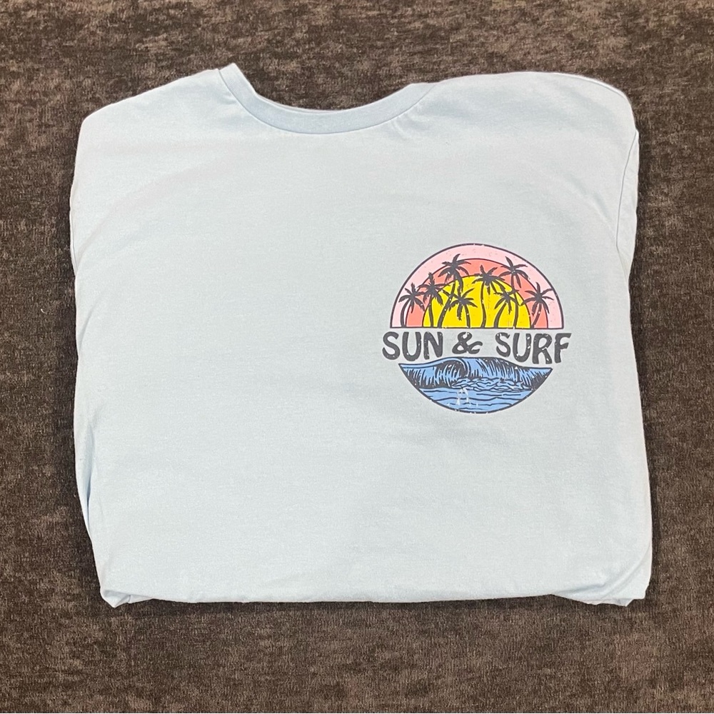 Sun and Surf Palm Tree Tee